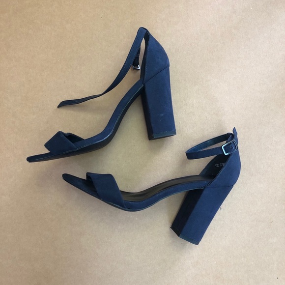 new look navy blue heels